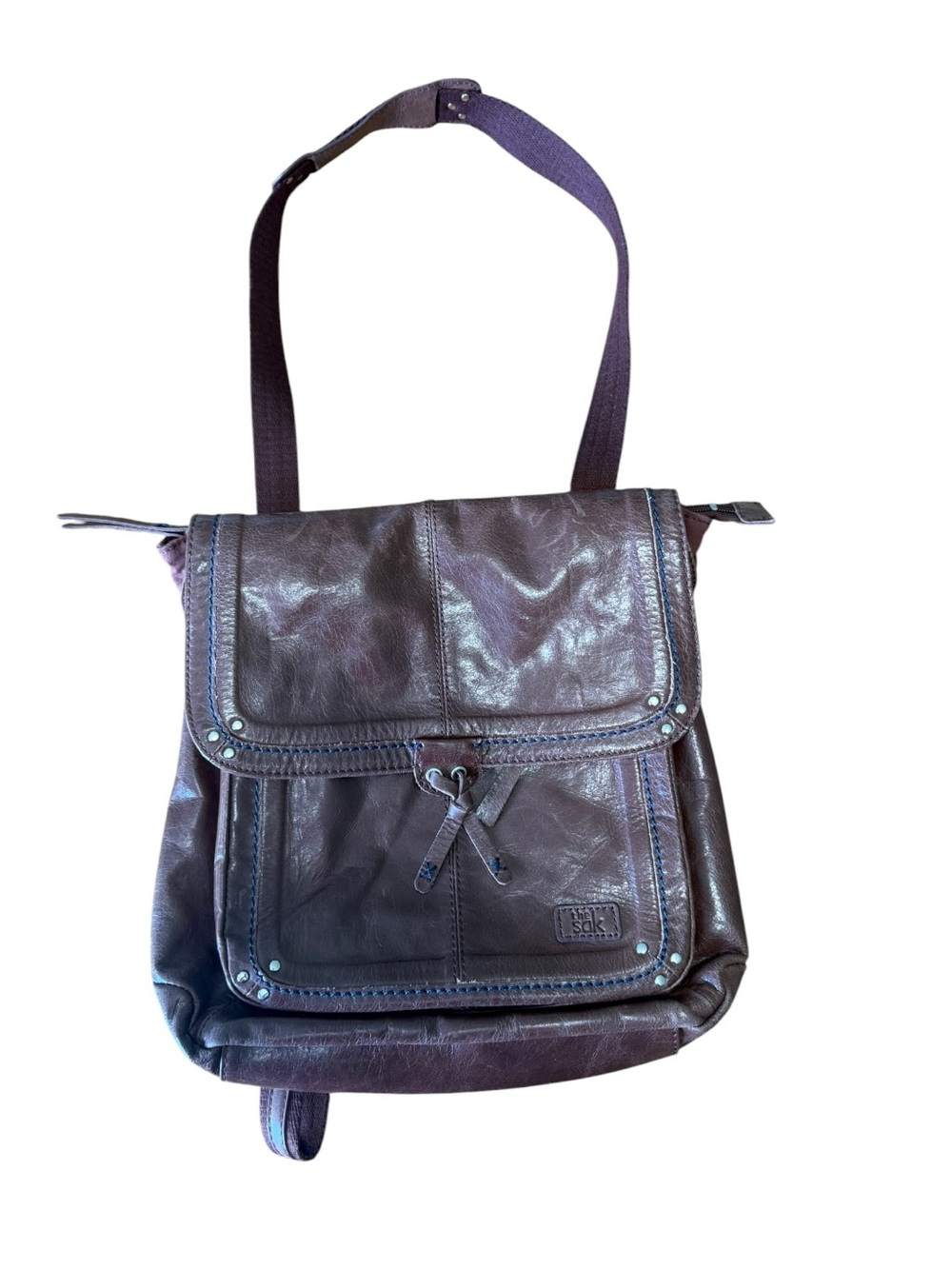 The Sak Ventura Convertible Backpack Distressed Brown Leather Crossbody Bag